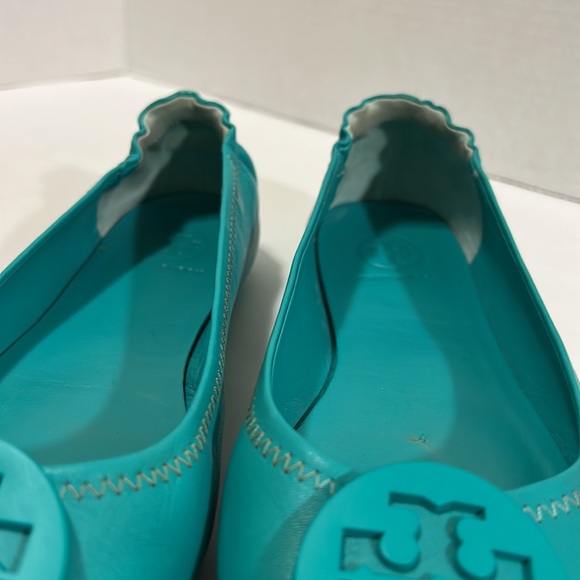 Tory Burch Turquoise Minnie Ballerina Flats 7.5 - Picture 15 of 17